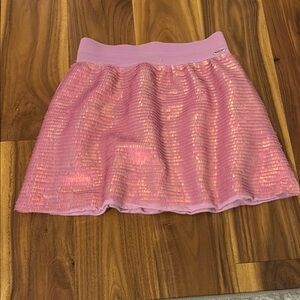 American Girl Pink Sequin Bubble Mini Skirt